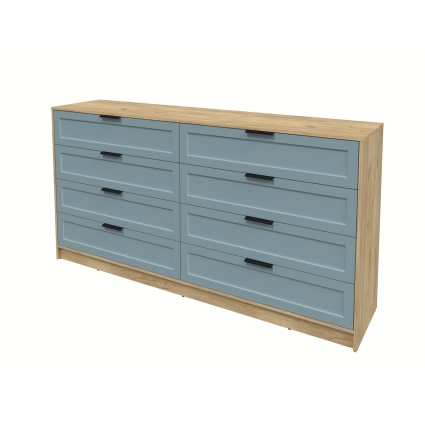 Kомод Тренд КТ-К197 (Дуб золотой ЛДСП/ Океан ЛМДФ) Ш1965 В1020 Г451